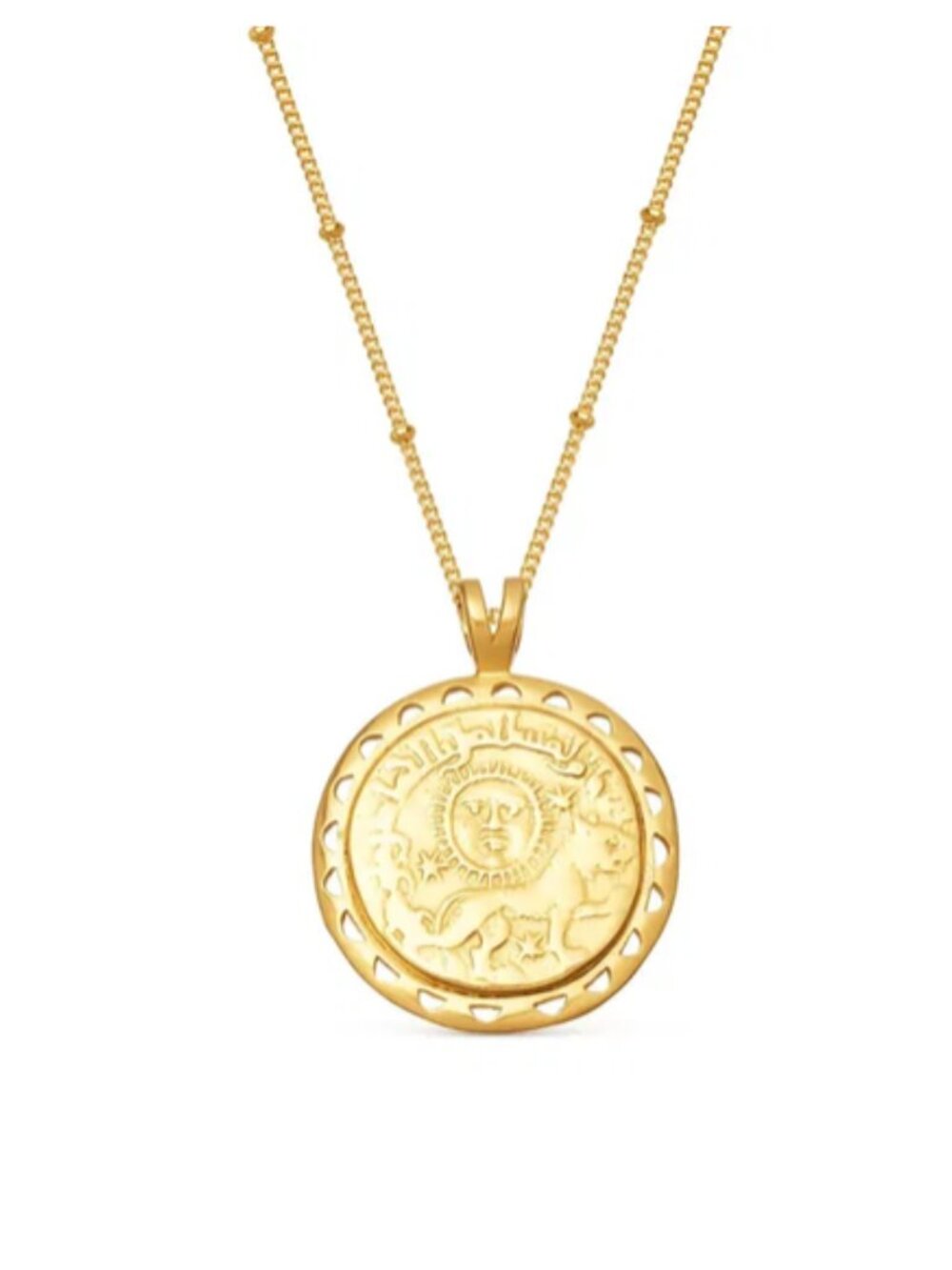 Missoma Rising Sun Medallion Coin Pendant